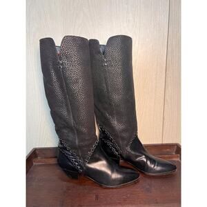 Vintage Barbara Bowman Italian Black Leather Cowboy Boots – Size 38 (7-7.5)